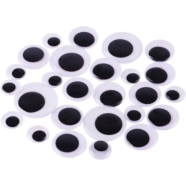 DIYASY Ojos saltones grandes de 2 pulgadas, 3 pulgadas y 4 pulgadas con autoadhesivo, 8 piezas para decoraciones navideñas