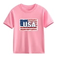 thumbnail image 3 of Lounge Tops for Children Boy Girl Fall Summer Short Sleeve Crewneck Spandex USA Independence Day Graphic Loose Fit Tops Shirt Blouse Kid 2026 Clothes Trendy Y2K 10 Years, 3 of 7