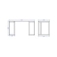 thumbnail image 3 of Lexington Contemporary Modern Desk with Metal Base in Maple Cream, 3 of 6