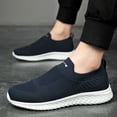 thumbnail image 2 of WILLBEST Mens Slip On Sneakers Wide Men Sports Shoes Summer New Pattern Fashion Simple Solid Mesh Breathable Comfortable Non Slip Slip On Shoes 2024, 2 of 5
