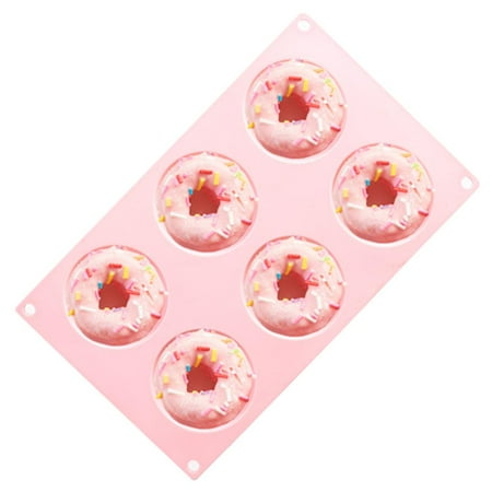 

DTOWER 6-Cavity Silicone Donut Mold Cake Pan Non-Stick Baking Pan for DIY Muffins Cake Biscuit