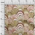 thumbnail image 2 of oneOone Georgette Viscose Light Brown Fabric Sea Shells Ocean Craft Projects Decor Fabric Printed By The Yard 42 Inch Wide, 2 of 4