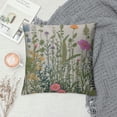 thumbnail image 2 of COMIO  Spring Floral Throw Pillow Covers Sage Green Flower Herbs Decorative Pillow Covers Vintage Wildflower Plant Leaves Cushion Cover for Home Couch Sofa Bedding, 2 of 5