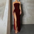 thumbnail image 4 of Formal Dresses for Women Women's Strapless Slit Sequin Evening Dress Wedding Guest Dresses for Women A L, 4 of 7