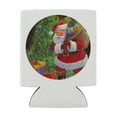 thumbnail image 2 of Christmas Holiday Santa Bag of Toys Tree Can Cooler - Drink Sleeve Hugger Collapsible Insulator - Beverage Insulated Holder, 2 of 4