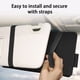 thumbnail image 5 of Organizador universal para visera de coche: bolsa de cuero con 6 ranuras para tarjetas, soporte para gafas de sol y bolsillo con cremallera para teléfono, identificación y efectivo. Apto para todos, 5 of 6