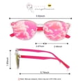 thumbnail image 4 of Gafas de sol Sumato para mujer con forma de ojo de gato, lentes espejadas, color rosa, UV400, 4 of 5