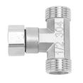 thumbnail image 3 of Stainless Steel Plumbing Fittings, G1/2" T Type Plumbing Pipe 3 Way Fitting Adapter For Water Air, 3 of 8