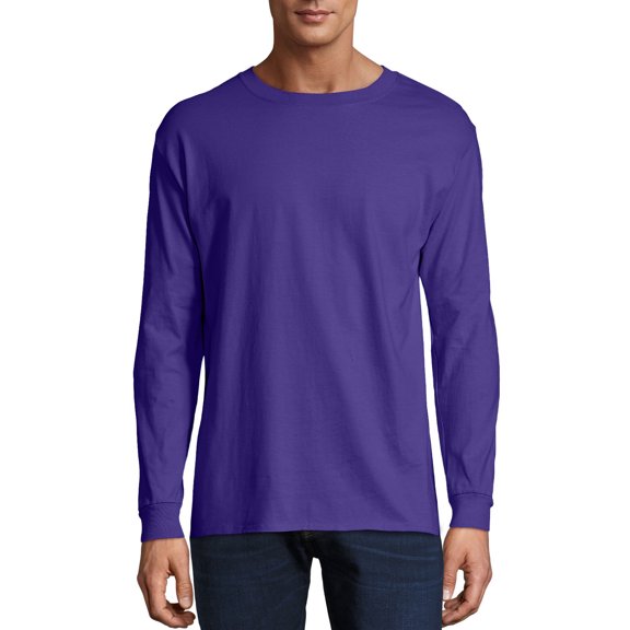 Hanes Mens Premium Beefy-T Cotton Long Sleeve T-Shirt, Sizes S-3XL