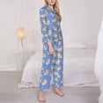 thumbnail image 3 of Daiia Kawaii Corgi for Women's Long-Sleeved Pajama Set – Soft & Comfortable Sleepwear Button-Up Pajamas Cozy Lounge Wear-Medium, 3 of 7