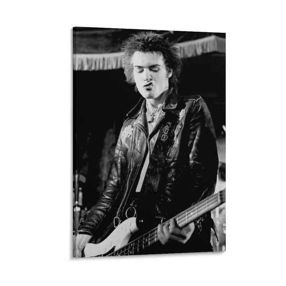 Sid Vicious Canvas Poster Canvas Wall Art Prints Poster Gifts Photo Picture Painting Posters Room Decor Home Decorative 12x18inch(30x45cm)
