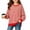 Red, variant on hotojiny Girls Striped Shirts Long Sleeve Oversized T-Shirt Crewneck Side Slit Tunic Tops for Fall Fashion(Wine,14-15 Years)