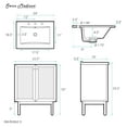 thumbnail image 2 of Classe 24 in. Oak Bathroom Vanity With White, 3-Hole Ceramic Sink Top, 2 of 8