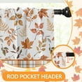 thumbnail image 6 of Mloabuc Fall Buffalo Plaid Kitchen Window Curtains and Valances Set 36 Inch, Maple Leaves Vintage Orange Short Tier Curtain for Cafe Living Room Bathroom, Autumn 3 Pieces Set Kitchen Decor, 6 of 6