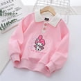 thumbnail image 2 of Sanrio-Camiseta de manga larga para niñas, sudaderas con solapa de estilo coreano, suéteres bonitos, jerséis, Tops de Anime My Melody, 2 of 4