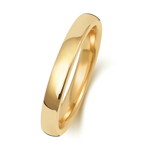 Medium 18k Gold 2.5mm Soft Court Comfort Men/Women Wedding Band/Ring