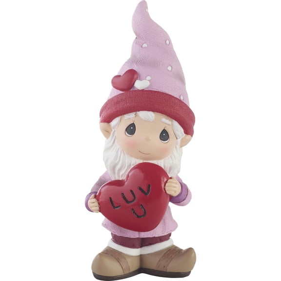 Precious Moments Valentine's Day Gnome Figurine | I Love You Gnome Matter What Resin Figurine | Valentine's Day Gift | Home Decor & Gift | Hand-Painted