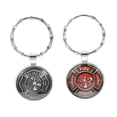 thumbnail image 6 of HOMEMAXS 2pcs Delicate Firefighter Ornament Firefighter Keychain Metal Firefighter Keychain Pendant Metal Keychain Pendant Sturdy Firefighter Decoration Metal Keychain, 6 of 8