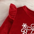 thumbnail image 4 of Girls Long Sleeve Letter Romper Bodysuit Bottoms Pants Hat Outfits Headband Set 3-6 Months, 4 of 7