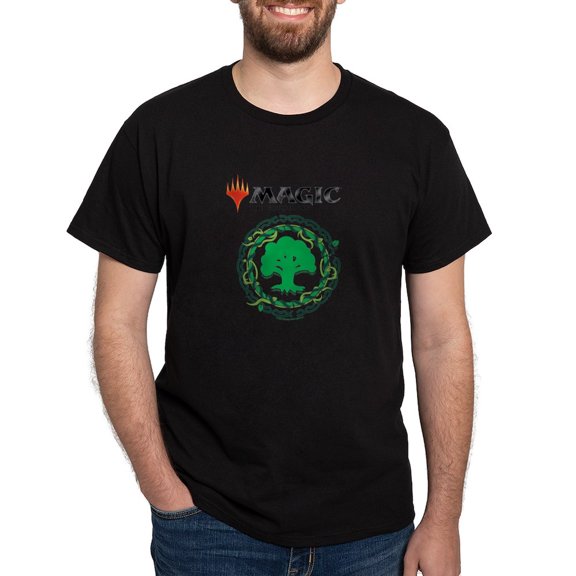 CafePress - Magic Green Mana Symbol T Shirt - Men's Classic Graphic Cotton T-Shirt