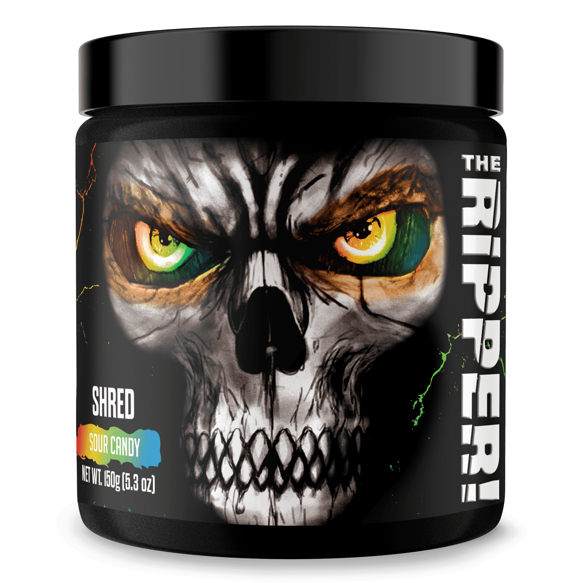 JNX Sports® The Ripper! Thermogenic Pre Workout Powder Sour Candy, Pre Workout Mix for Focus & Metabolism Support, 30 Servings
