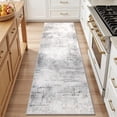 thumbnail image 2 of Findosom 2'x6' Runner Rug for Hallways,Non-Slip Washable Bedside Rug Abstract Low Pile Floor Rug Ultra Soft Distressed Kitchen Runner Carpet for Hallways,Kitchen,Bathroom,Entrance,Grey, 2 of 7