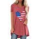 thumbnail image 1 of Mujeres moda casual día de la independencia impresión camisas manga corta suelta camisetas Fridja ghk515, 1 of 4