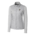 thumbnail image 2 of Women's Cutter & Buck Gray West Virginia Mountaineers Vault Stealth Hybrid Quilted Full-Zip Jacket, 2 of 3