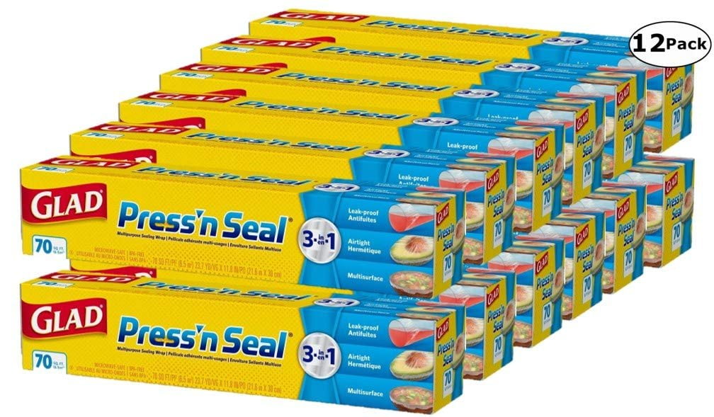 Glad Press'N Seal Plastic Food Wrap Roll + Designer Series Plastic Food Wrap  - 70 sq ft 70 sq ft