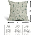 thumbnail image 5 of Fall Pillow Covers 18x18 Set of 2 Light Blue Pumpkin Autumn Themed Thanksgiving Harvest Print Decorative Throw Pillows Outdoor Pillowcase Linen Cushion Case Decor for Sofa Couch Bed, 5 of 6