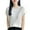 White, variant on OSOLU Solid Color Loose Fit Ice Silk Knit T-Shirt Tshirts Tee For Women One Shoulder Design Short Sleeve Casual Tops Lightweight Basic Tee Leisure Women Tops Dressy Casual