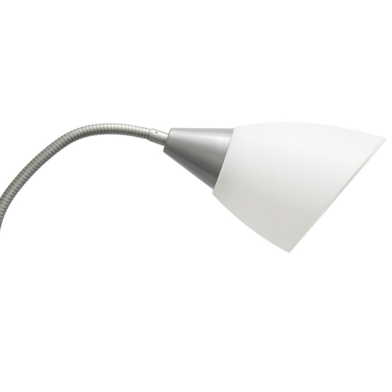 5 Light Adjustable Gooseneck White Floor Lamp with Gray 5 Light Adjustable Gooseneck White Floor Lamp with Gray