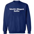 thumbnail image 2 of OXI Crewneck Sweatshirt - World's Okayest Golfer,Basic Casual Sweatshirts for Men's and Women Fleece Sweatshirt Long Sleeve- Navy Blue 3X-Large, 2 of 2