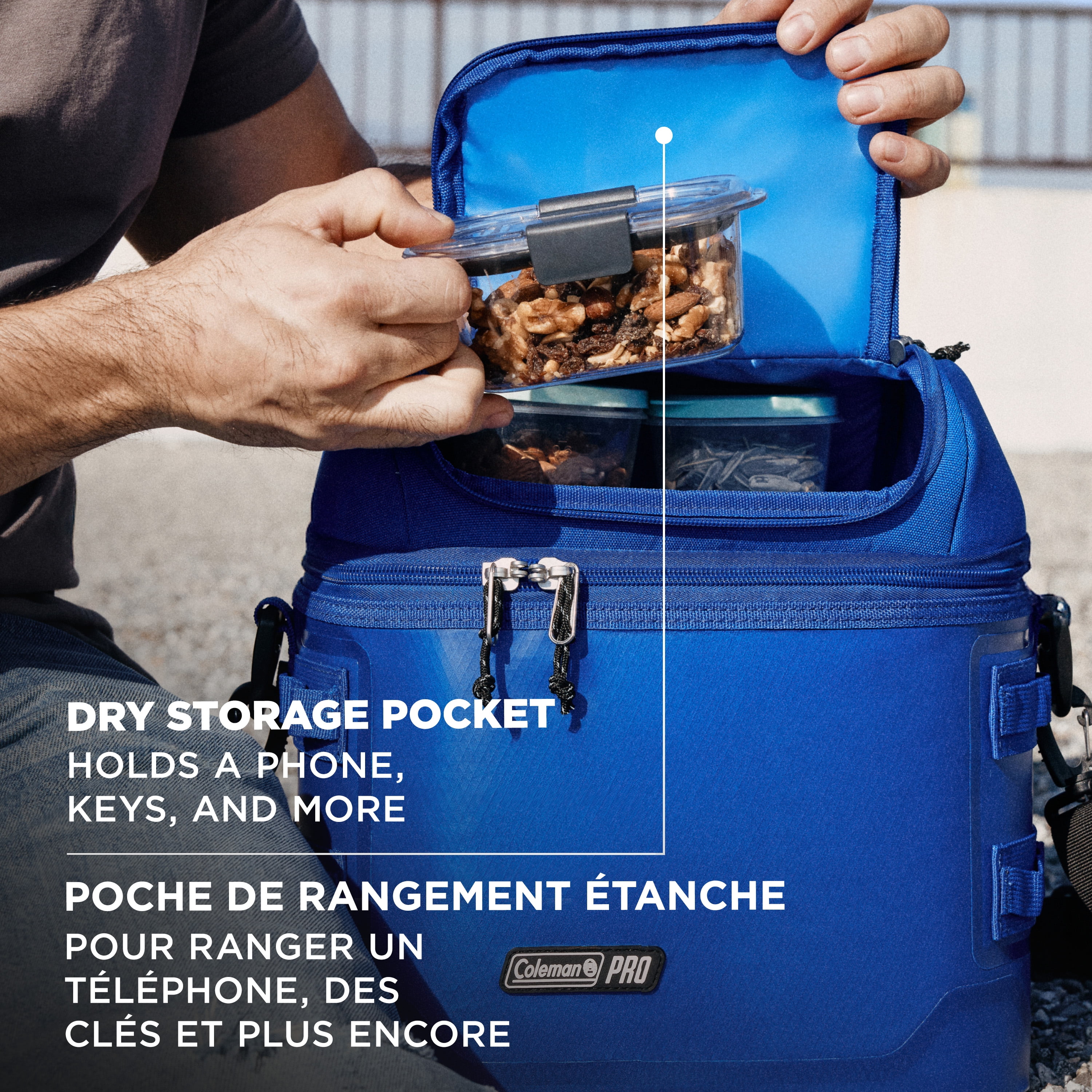 Coleman Pro Premium Soft Cooler, 24 Can (32 qt) Lunchbox with Insulated Lid & Body, Stays Cold up to 35 Hours