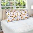 thumbnail image 4 of GZHJMY Halloween Cartoon Pumpkin Pillowcase Plush Pillowcase for Hair and Skin, Soft Standard Size Pillow Cases Zippered Queen Pillow Case Set of 1-21x54in Home Decor, 4 of 7
