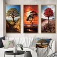 thumbnail image 1 of Designart "Baobab Tree Charm II" Floral & Botanical Framed Wall Art Set Of 3 - Green Tree Baobab Frame Gallery Set For Office Decor, 1 of 6