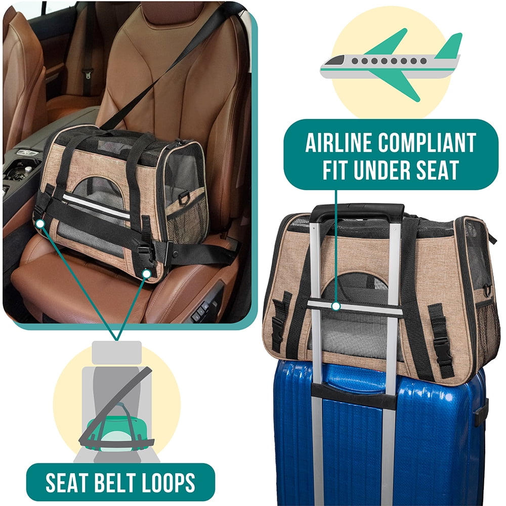 Airline approved pet carriers under seat top