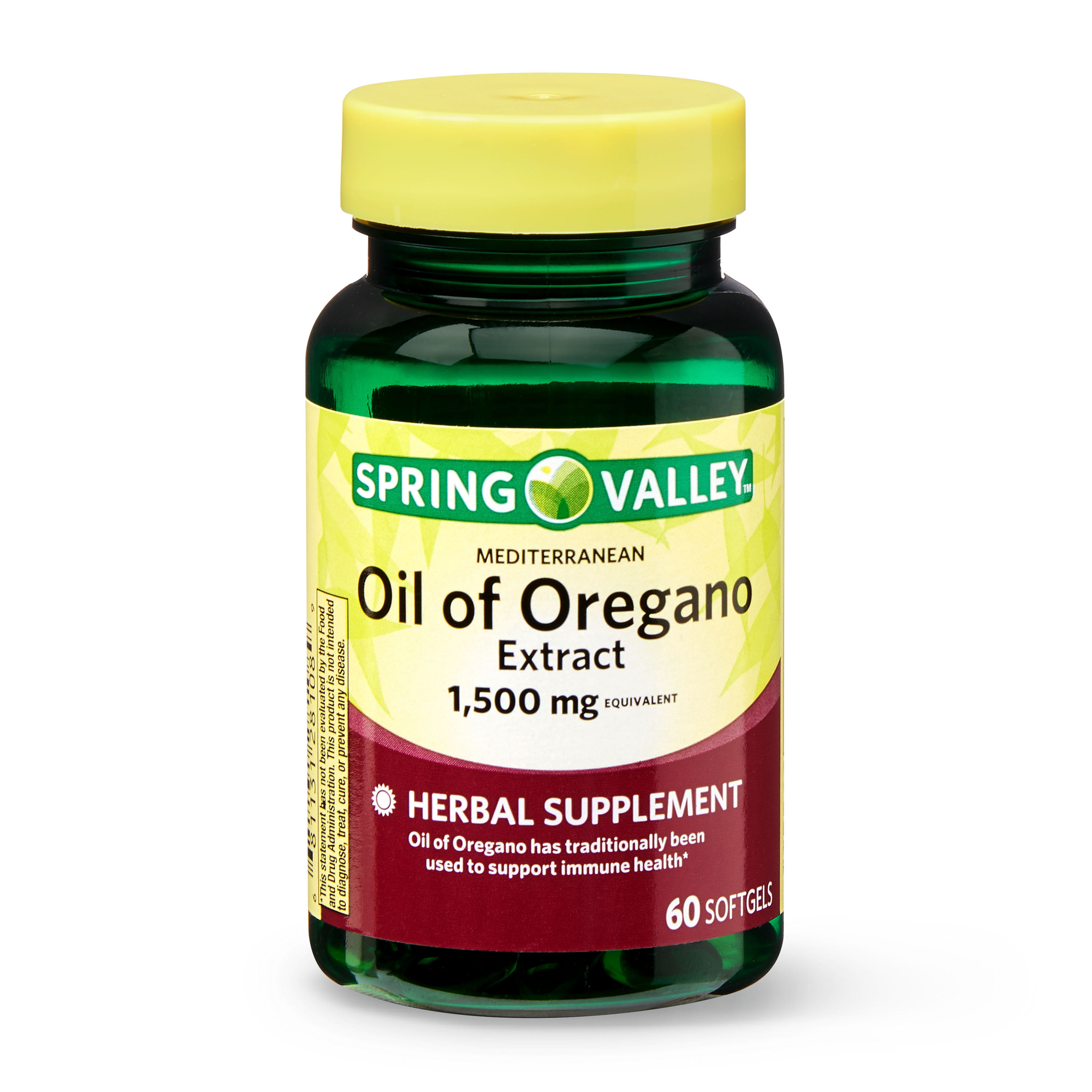 Spring Valley Mediterranean Oil of Oregano Extract Softgels, 1,500 mg, 60 Count