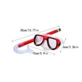 thumbnail image 3 of Enfants Visage Garde Réutilisables Lunettes Étanches Réglables Snorkeling Natation Piscine Bouclier Facial avec Tube Respiratoire Rouge, 3 of 5