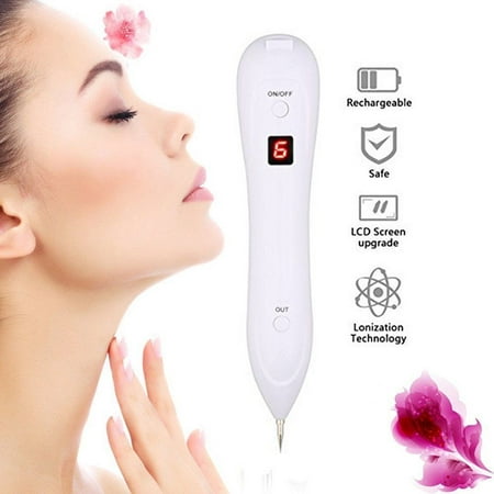 Dot Mole Removal Pen Freckles Senile Plaques Tattoo Pigmentation Skin Tag Nevus Removing LCD Display Beauty (Best Way To Remove Moles And Skin Tags)