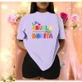 thumbnail image 3 of Letras Playera Blusa Con Estampado De La Abuela Mas Bonita Ropa Para Mujer Color Lila Talla Chica Marca Emil SaEs, 3 of 4