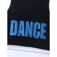 thumbnail image 5 of renvena Little Big Girls Glittery Dance Racerback Crop Top Sports Bras Gymnastics Ballet Athletic Tees Tank, 5 of 7