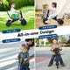 Gymax 4-in-1 Kids Tricycle Foldable Toddler Balance Bike with Parent Push Handle Blue - image 3 of 10