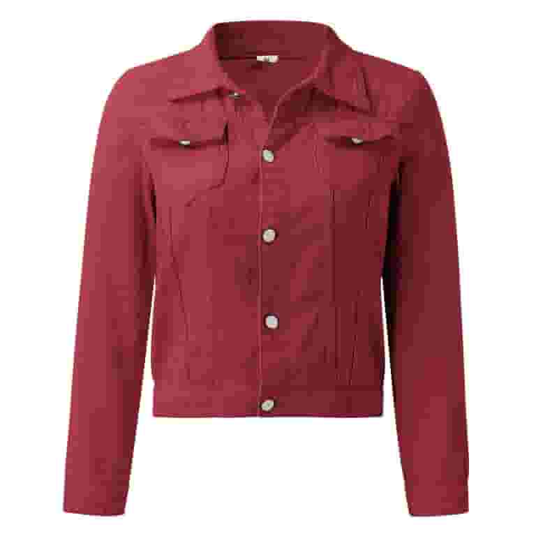 サイズ30 【エビス】Women's ピンク大黒 denim赤耳 Entyinea Plus Size Denim Jackets for Women Casual Long