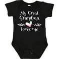 thumbnail image 3 of Inktastic My Great Grandma Loves Me Heart Great Grandchild Boys or Girls Baby Bodysuit, 3 of 5