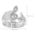 thumbnail image 3 of SHISUYAN 1Set Silver Alloy Adjustable Musical Note Ring for Women Party Decorative, 3 of 8