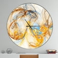 thumbnail image 2 of Designart 'Billowing Smoke Yellow ' Modern wall clock, 2 of 4