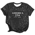 thumbnail image 5 of 250 Anniversary Usa Shirt Summer Tops for Women Graphic Tees Stylish Printed Short Sleeve Round Neck Comfortable Casual Daily Everyday Wear, 5 of 5