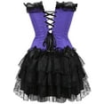 thumbnail image 2 of Gothic Slimming Corset Plus Size Lace Overlay with Mini Skirt, 2 of 3
