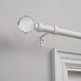 thumbnail image 2 of EXCLUSIVE HOME Crystal Ball 1" Curtain Rod and Coordinating Finial Set, Matte White, Adjustable 36"-72", 2 of 6
